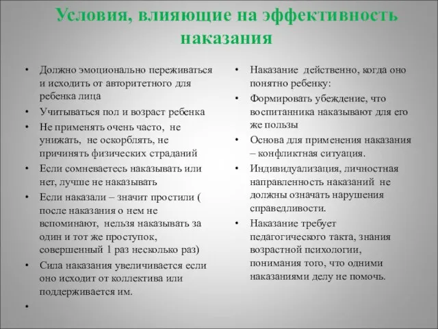 Должно эмоционально переживаться и исходить от авторитетного для ребенка лица Учитываться