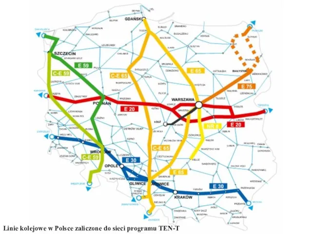 Linie kolejowe w Polsce zaliczone do sieci programu TEN-T