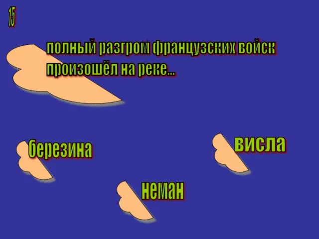 15 полный разгром французских войск произошёл на реке... березина неман висла