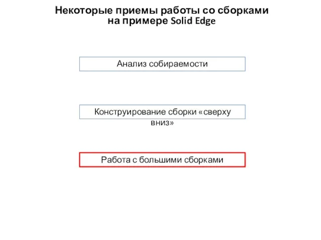 Некоторые приемы работы со сборками на примере Solid Edge Анализ собираемости