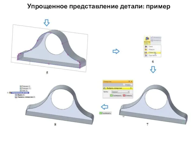 Упрощенное представление детали: пример