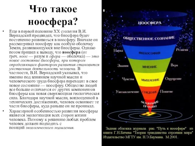 Что такое ноосфера? Еще в первой половине XX столетия В.И. Вернадский