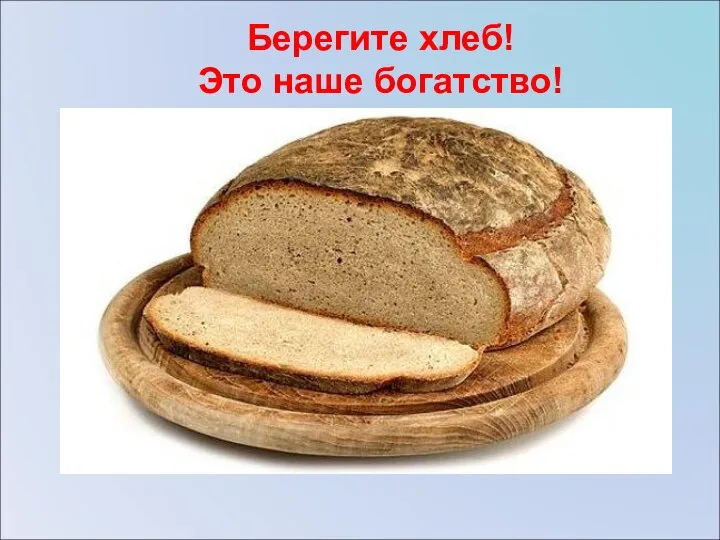 Берегите хлеб! Это наше богатство!