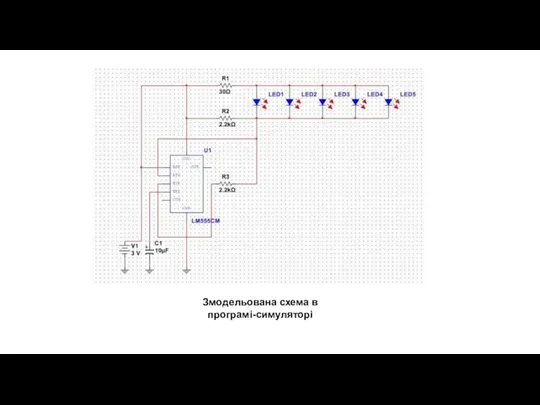 Змодельована схема в програмі-симуляторі
