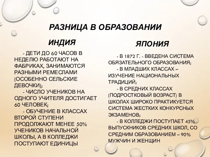 РАЗНИЦА В ОБРАЗОВАНИИ ИНДИЯ - ДЕТИ ДО 60 ЧАСОВ В НЕДЕЛЮ