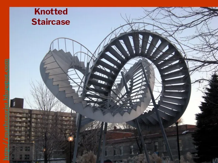 http://mathtourist.blogspot.com/2011/06/almost-klein-bottle.html Knotted Staircase