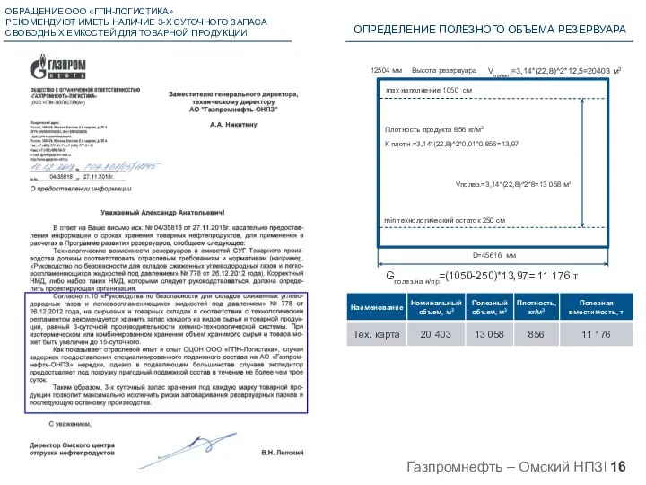 ОБРАЩЕНИЕ ООО «ГПН-ЛОГИСТИКА» РЕКОМЕНДУЮТ ИМЕТЬ НАЛИЧИЕ 3-Х СУТОЧНОГО ЗАПАСА СВОБОДНЫХ ЕМКОСТЕЙ