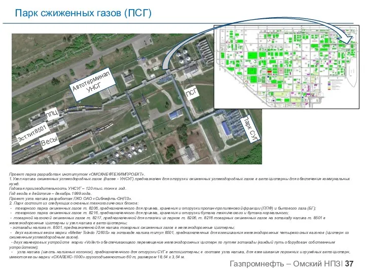 Парк сжиженных газов (ПСГ) ППЦ ПСГ Парк СУГ Автотерминал УНСГ Проект