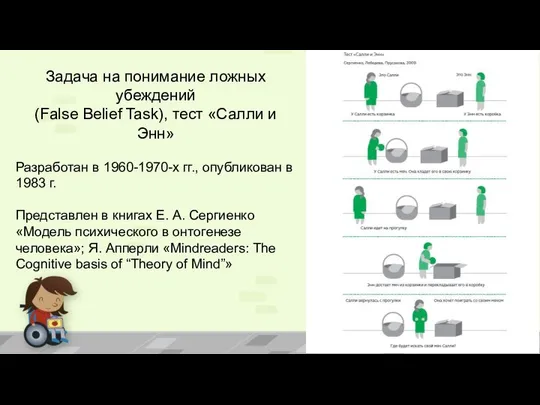 Задача на понимание ложных убеждений (False Belief Task), тест «Салли и