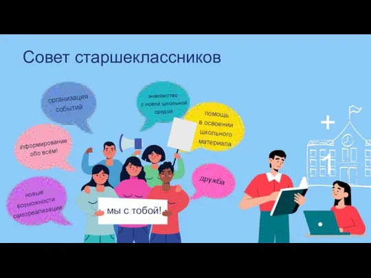 Совет старшеклассников знакомство с новой школьной средой новые возможности самореализации дружба