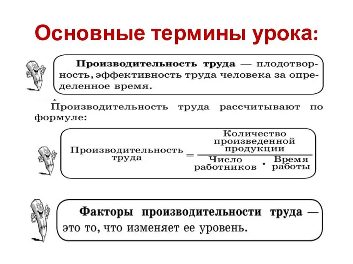 Основные термины урока: