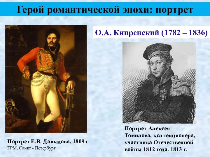 Портрет Алексея Томилова, коллекционера, участника Отечественной войны 1812 года. 1813 г.