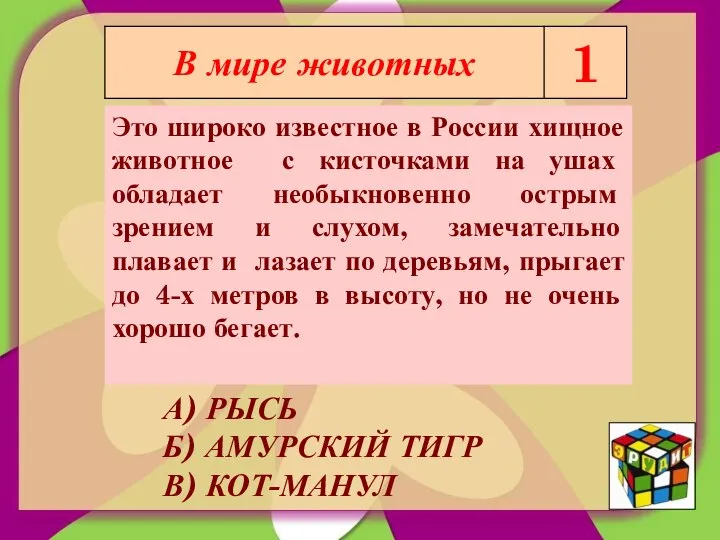 Это широко известное в России хищное животное с кисточками на ушах