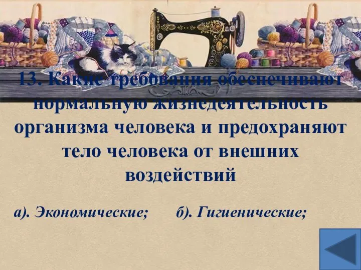 13. Какие требования обеспечивают нормальную жизнедеятельность организма человека и предохраняют тело