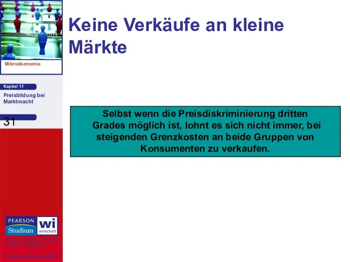 Keine Verkäufe an kleine Märkte Selbst wenn die Preisdiskriminierung dritten Grades