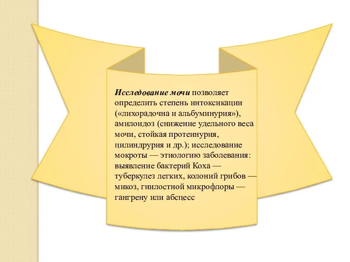 Исследование мочи позволяет определить степень интоксикации («лихорадочна и альбуминурия»), амилоидоз (снижение