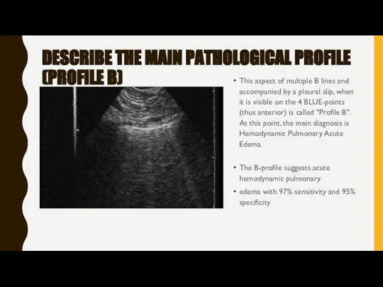 DESCRIBE THE MAIN PATHOLOGICAL PROFILE (PROFILE B) This aspect of multiple