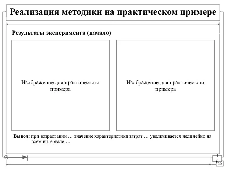 Результаты эксперимента (начало) Реализация методики на практическом примере Изображение для практического