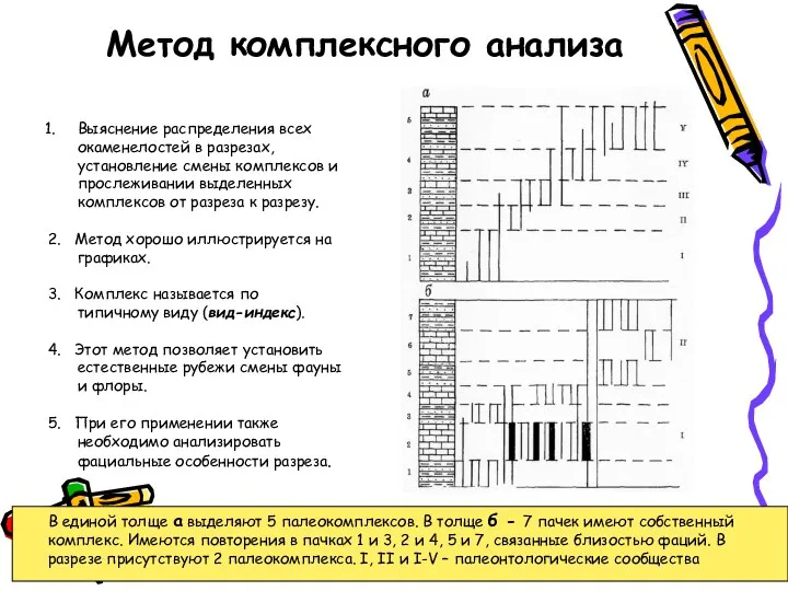 Выяснение распределения всех окаменелостей в разрезах, установление смены комплексов и прослеживании