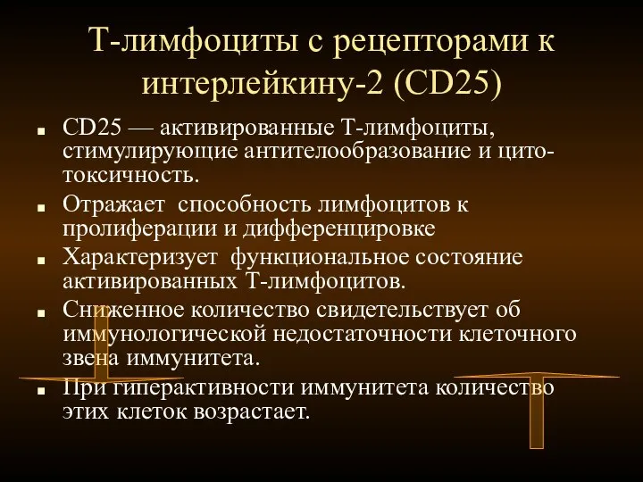 Т-лимфоциты с рецепторами к интерлейкину-2 (CD25) CD25 — активированные Т-лимфоциты, стимулирующие