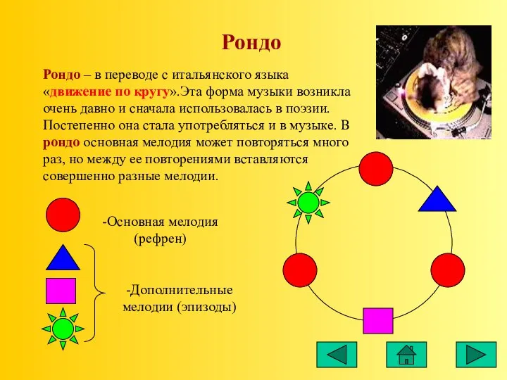 Рондо Рондо – в переводе с итальянского языка «движение по кругу».Эта