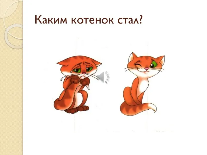 Каким котенок стал?