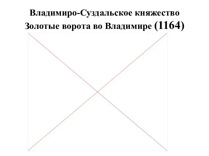 Владимиро-Суздальское княжество Золотые ворота во Владимире (1164)