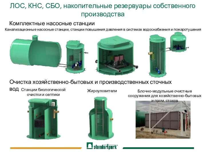 Комплектные насосные станции Очистка хозяйственно-бытовых и производственных сточных вод Станции биологической