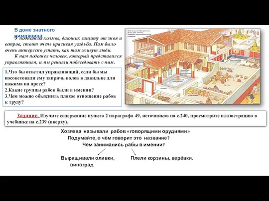 В доме знатного римлянина У подножия холмов, дающих защиту от зноя