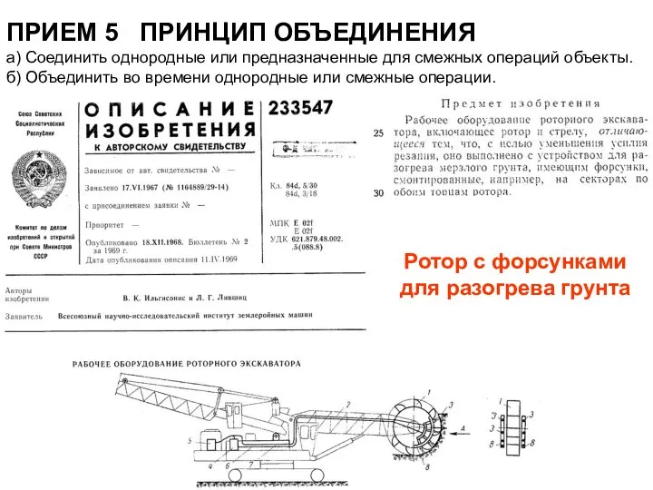 ПРИЕМ 5 ПРИНЦИП ОБЪЕДИНЕНИЯ а) Соединить однородные или предназначенные для смежных