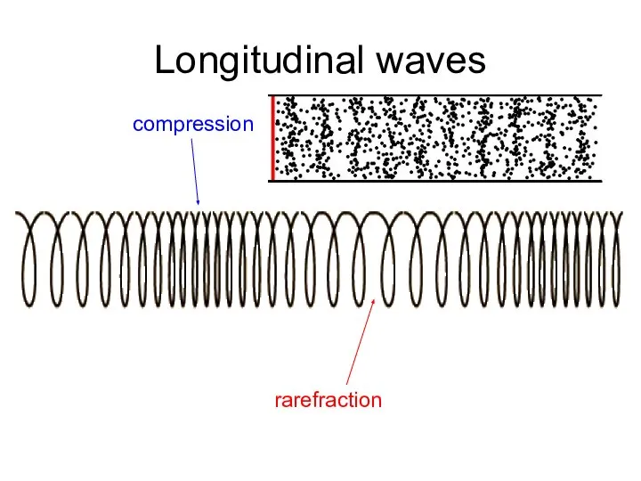 Longitudinal waves compression rarefraction