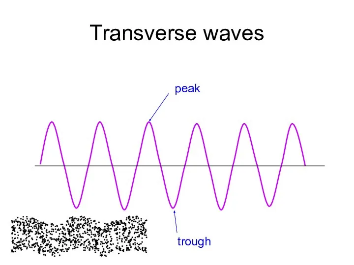 Transverse waves peak trough