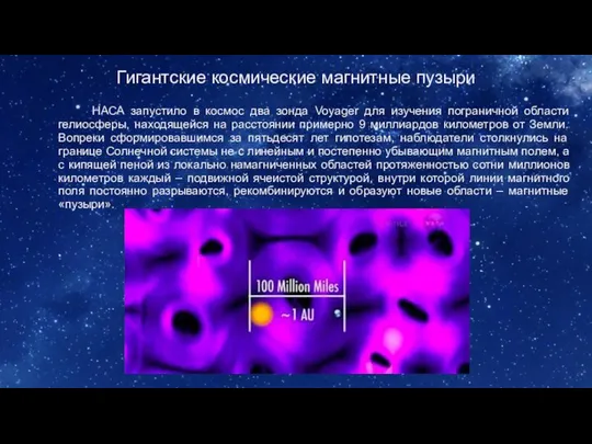 Гигантские космические магнитные пузыри НАСА запустило в космос два зонда Voyager