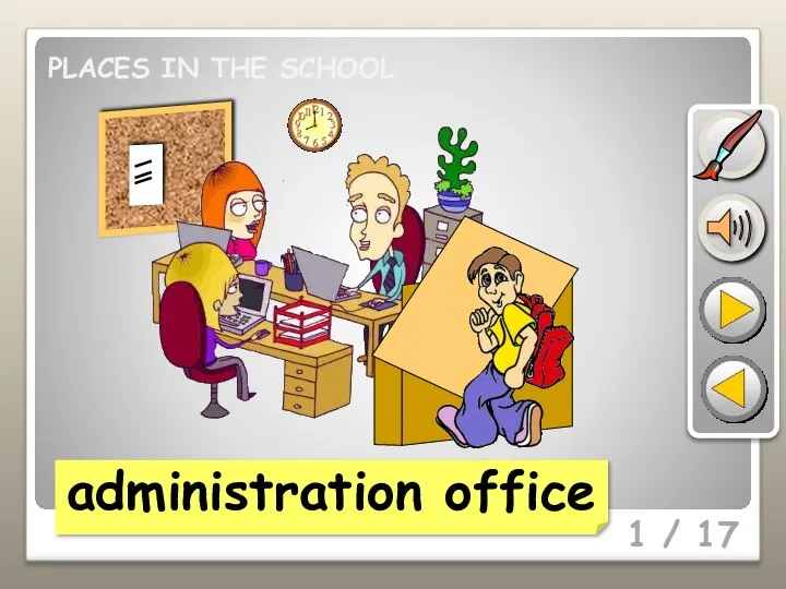 1 / 17 administration office PLACES IN THE SCHOOL