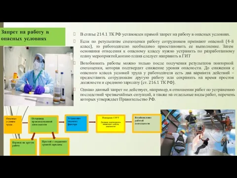 В статье 214.1 ТК РФ установлен прямой запрет на работу в