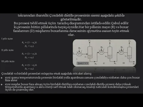 Çoxdəfəli distillə prosesi Çoxdəfəli distillə prosesi distillə prosesinin bir neçə dəfə