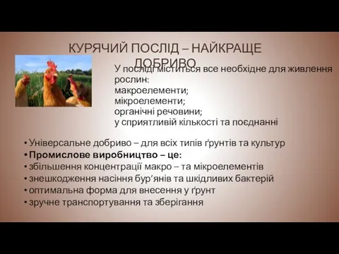 Універсальне добриво – для всіх типів ґрунтів та культур Промислове виробництво