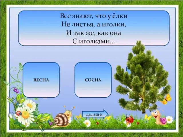 Все знают, что у ёлки Не листья, а иголки, И так