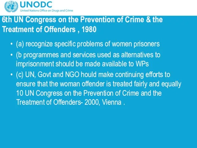 6th UN Congress on the Prevention of Crime & the Treatment