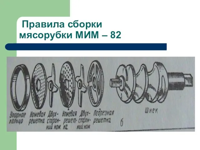 Правила сборки мясорубки МИМ – 82