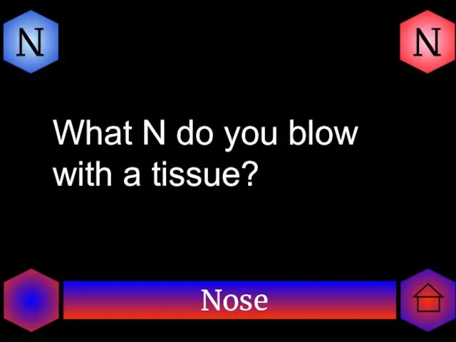 Nose N N What N do you blow with a tissue?