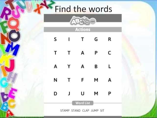 Find the words