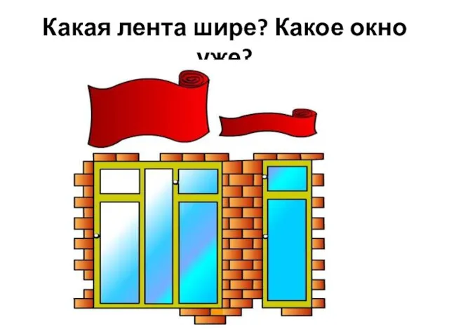 Какая лента шире? Какое окно уже?