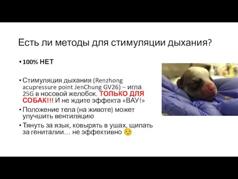 Есть ли методы для стимуляции дыхания? 100% НЕТ Стимуляция дыхания (Renzhong