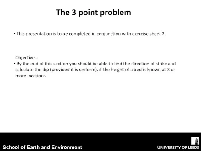 This presentation is to be completed in conjunction with exercise sheet