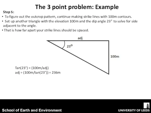 The 3 point problem: Example Step 5: To figure out the