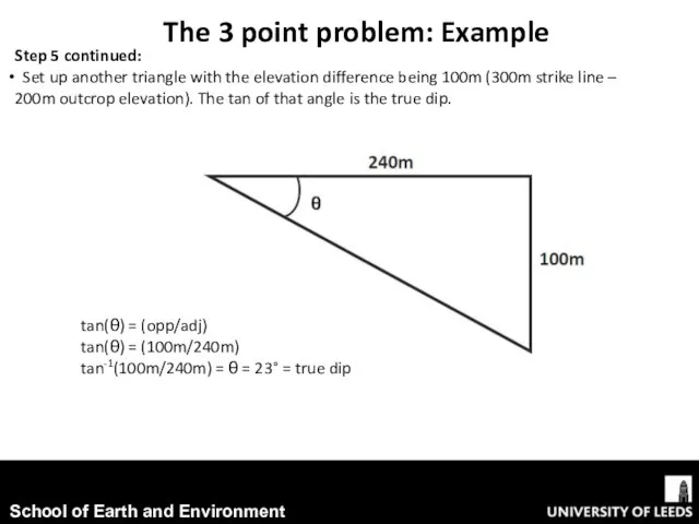 The 3 point problem: Example Step 5 continued: Set up another