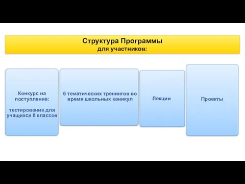 Структура Программы для участников: