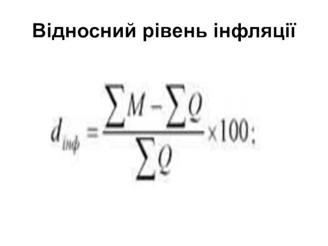 Відносний рівень інфляції