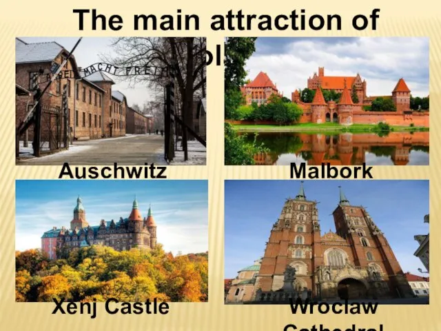 The main attraction of Poland Auschwitz Malbork Xenj Castle Wroclaw Cathedral